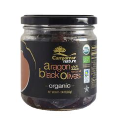 Campomar Nature Organic Dried Black Aragon Olives 350 gr (12.34oz)