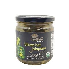 Campomar Organic Sliced Hot Jalapeno Peppers 350g.