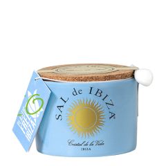 Sal de Ibiza Fleur de Sel with Organic Black Garlic, Ceramic Pot140 gr. (4.9 oz)