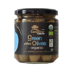 Campomar Nature Organic Pitted Green Olives (KOSHER) 350 g (12.34 Oz)
